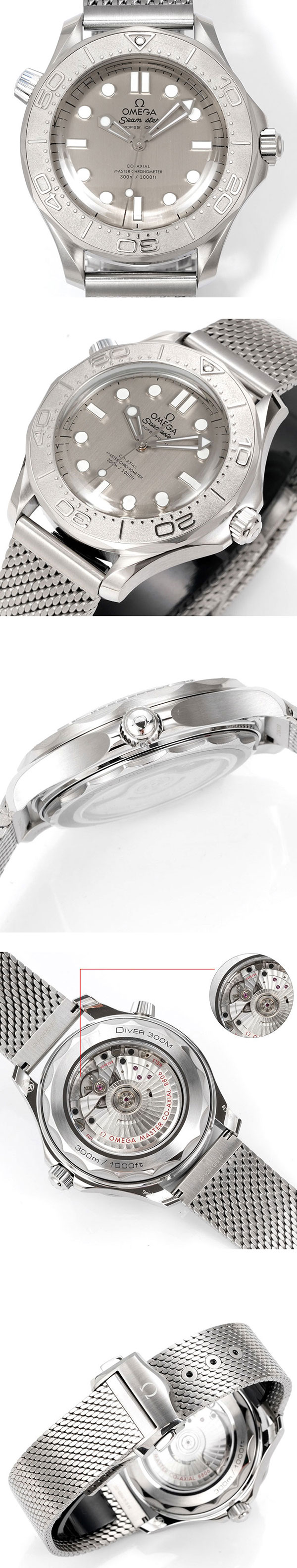 【OR製】 オメガコピー シーマスター ダイバー300M マスタークロノメーター 210.30.42.20.06.002 グレー